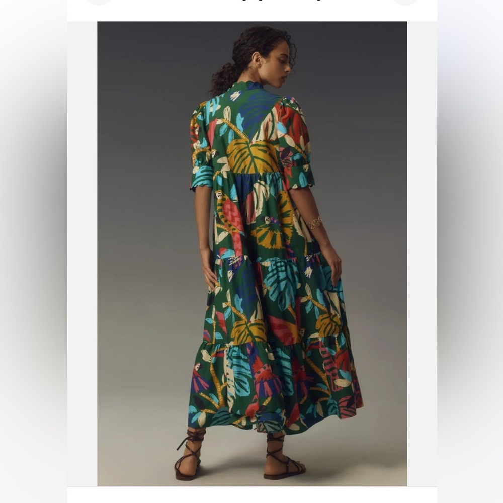 Farm Rio Anthropologie Tropical Print Maxi Dress - Picture 4 of 4